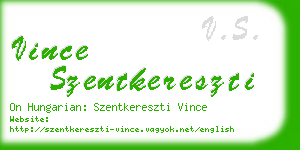 vince szentkereszti business card